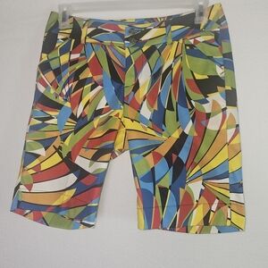 Loudmouth Womens Toucan Bermuda Golf Shorts SZ 6 Pockets Stretch